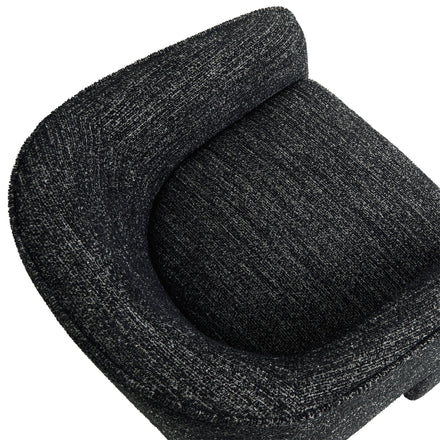 Greer Boucle Fabric Upholstered Accent Armchair in Charcoal