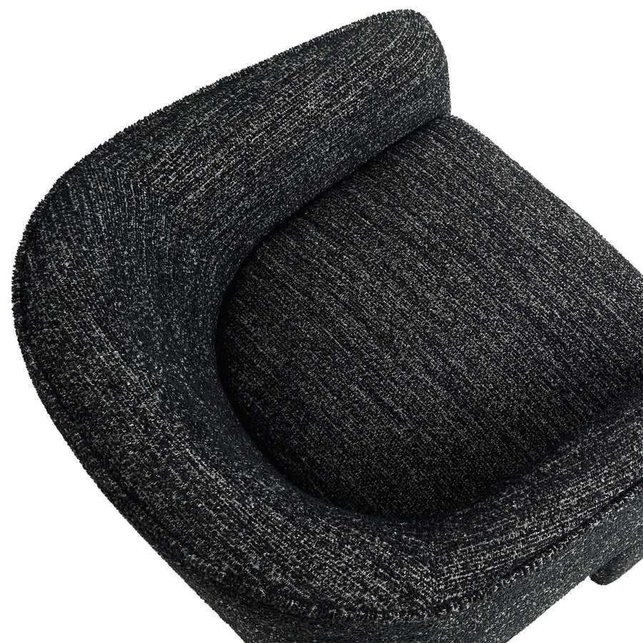 Knox Boucle Fabric Upholstered Accent Armchair in Charcoal