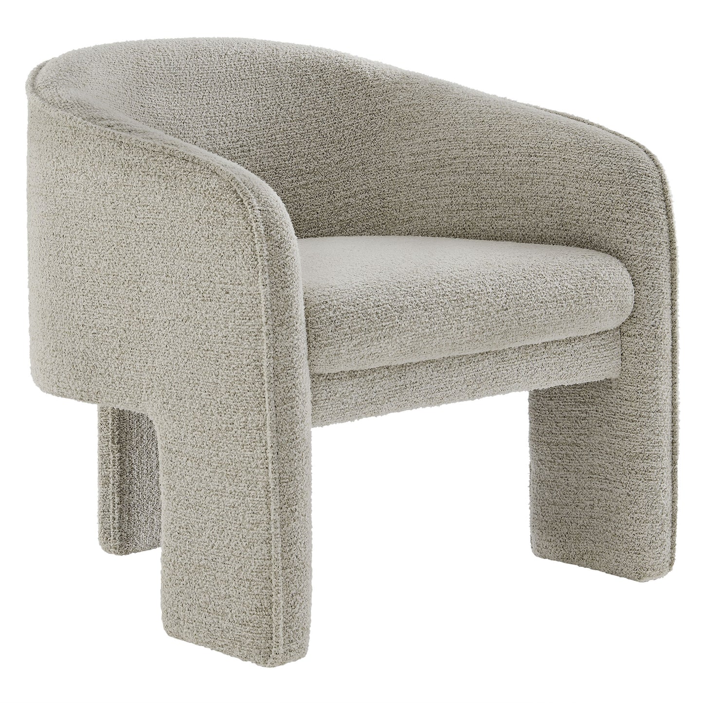 Greer Boucle Fabric Upholstered Accent Armchair by Furniture For America