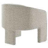 Knox Boucle Fabric Upholstered Accent Armchair in Parchment