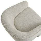 Knox Boucle Fabric Upholstered Accent Armchair in Parchment