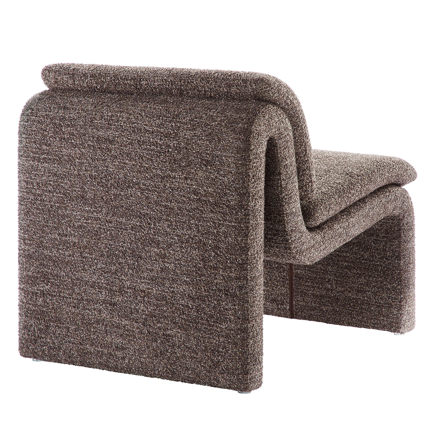 Lume Boucle Upholstered Armless Accent Chair by Furniture For America