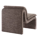 Begur Boucle Upholstered Armless Accent Chair in Antique