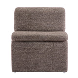Begur Boucle Upholstered Armless Accent Chair in Antique