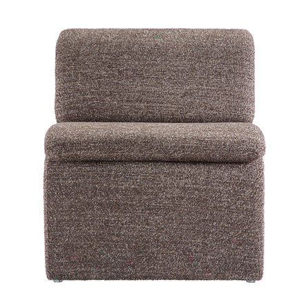 Lume Boucle Upholstered Armless Accent Chair in Antique