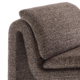 Begur Boucle Upholstered Armless Accent Chair in Antique