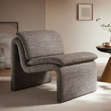 Begur Boucle Upholstered Armless Accent Chair in Antique