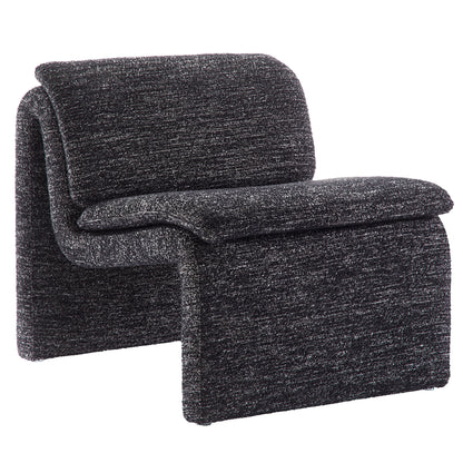 Lume Boucle Upholstered Armless Accent Chair by Furniture For America