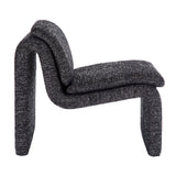 Begur Boucle Upholstered Armless Accent Chair in Charcoal