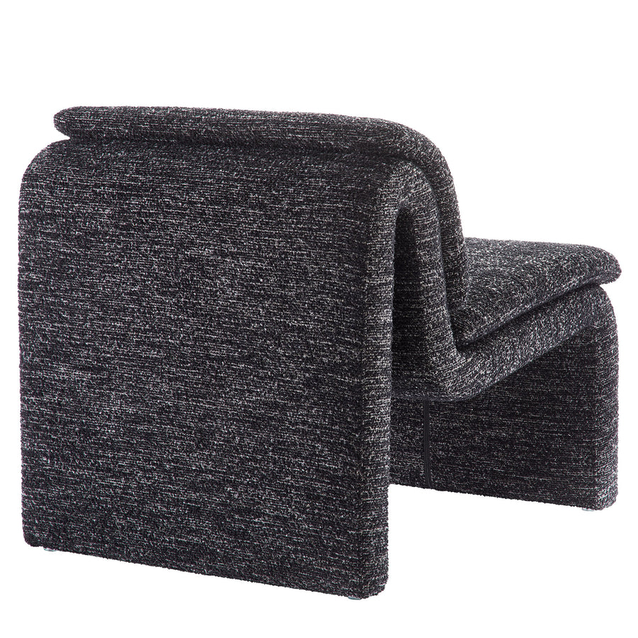 Begur Boucle Upholstered Armless Accent Chair in Charcoal