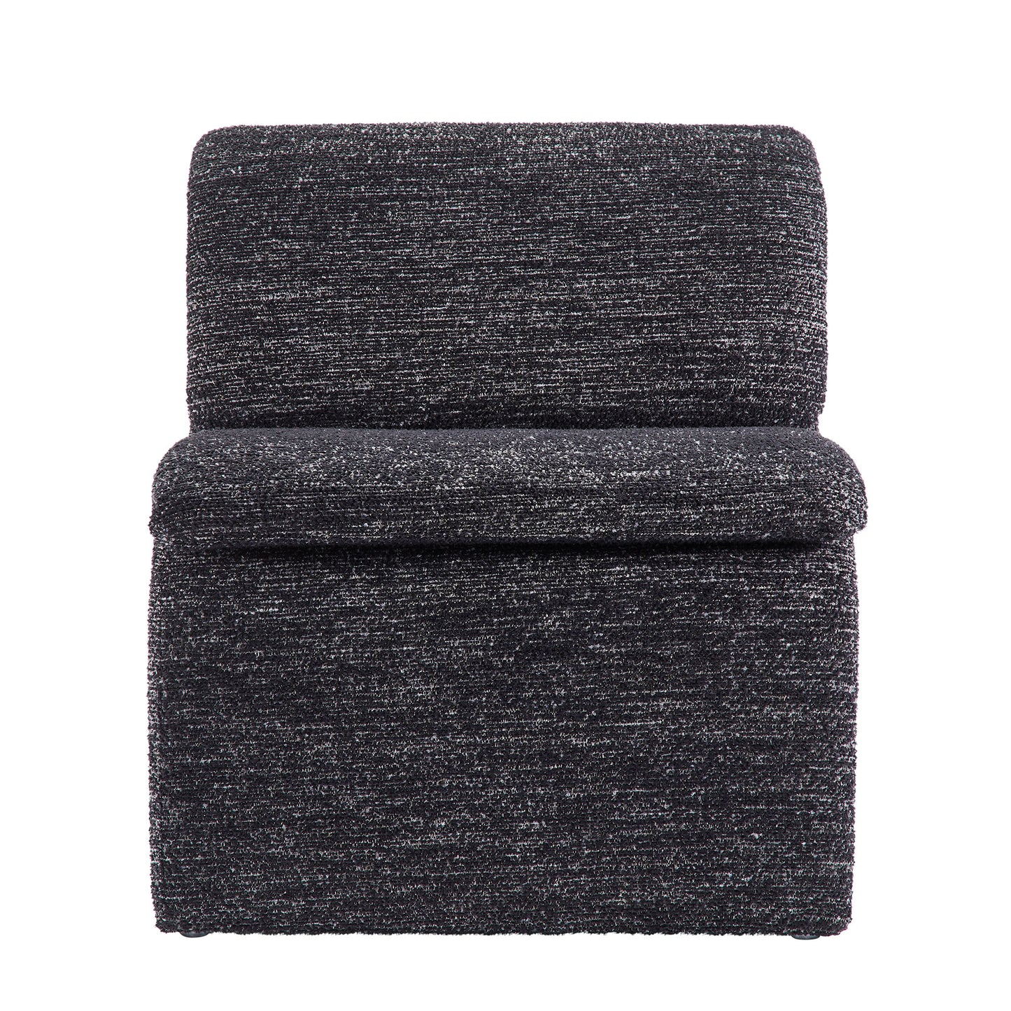 Lume Boucle Upholstered Armless Accent Chair by Furniture For America
