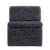 Begur Boucle Upholstered Armless Accent Chair in Charcoal