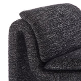 Begur Boucle Upholstered Armless Accent Chair in Charcoal