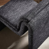 Begur Boucle Upholstered Armless Accent Chair in Charcoal