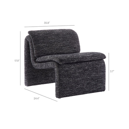 Lume Boucle Upholstered Armless Accent Chair by Furniture For America