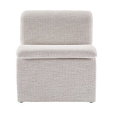 Begur Boucle Upholstered Armless Accent Chair in Parchment