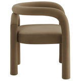Orla Performance Velvet Dining Chair in Camel