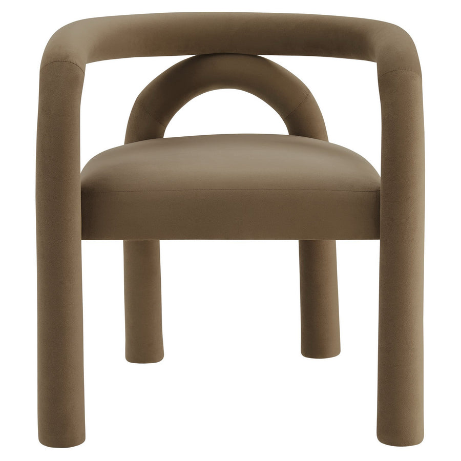 Orla Performance Velvet Dining Chair in Camel