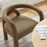 Orla Performance Velvet Dining Chair in Camel