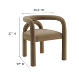 Orla Performance Velvet Dining Chair in Camel
