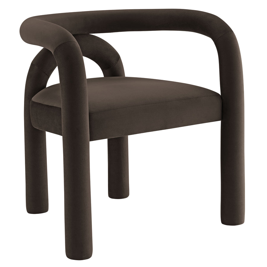 Orla Performance Velvet Dining Chair in Cocoa