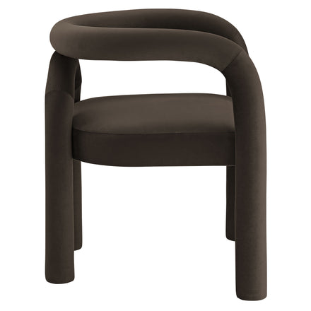 Astrid Performance Velvet Dining Chair in Cocoa