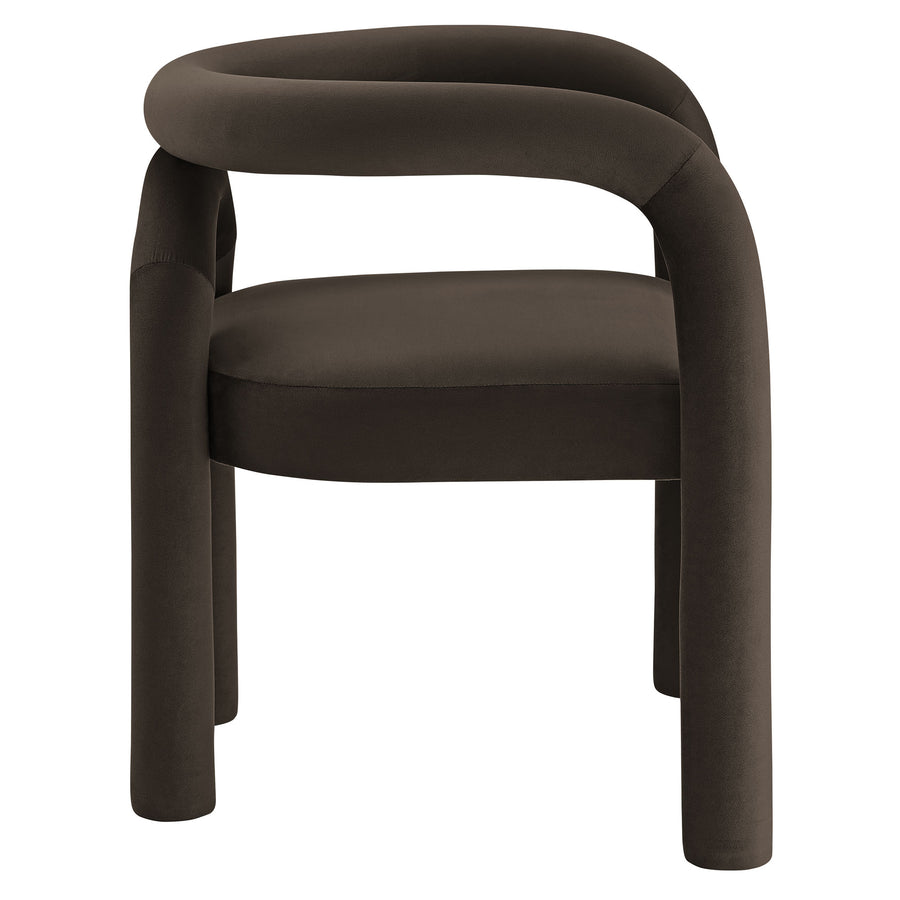 Orla Performance Velvet Dining Chair in Cocoa
