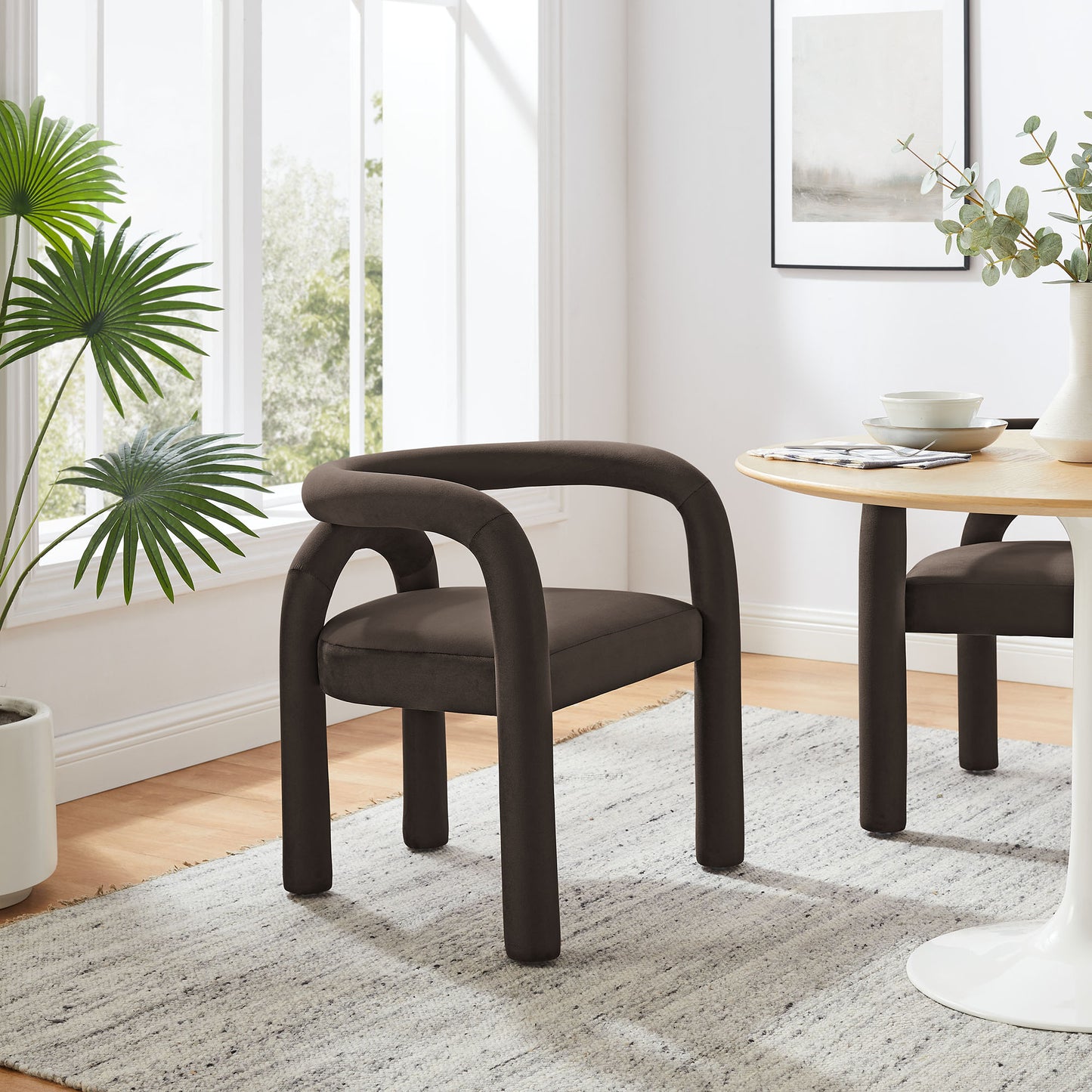 Astrid Performance Velvet Dining Chair by Furniture For America