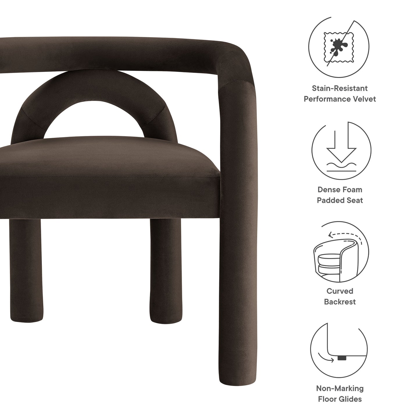 Astrid Performance Velvet Dining Chair by Furniture For America