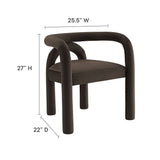 Orla Performance Velvet Dining Chair in Cocoa