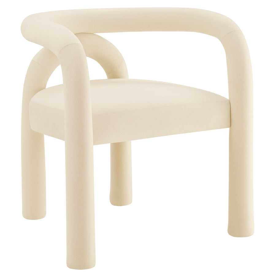 Orla Performance Velvet Dining Chair in Porcelain