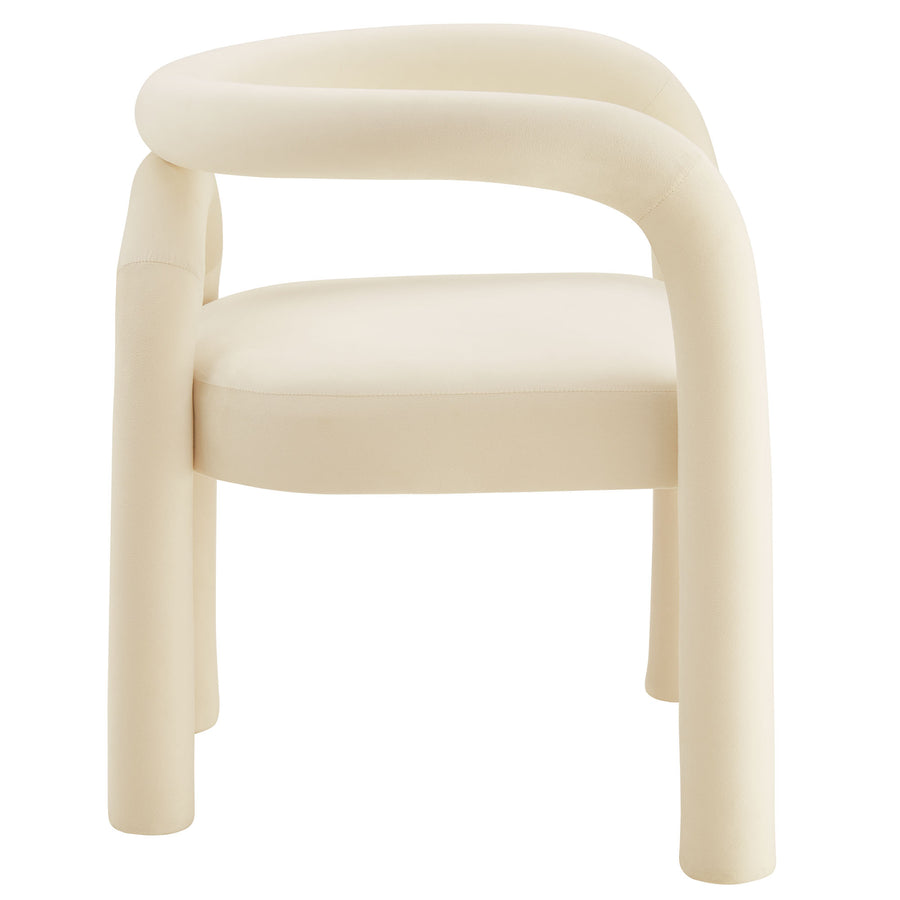 Orla Performance Velvet Dining Chair in Porcelain
