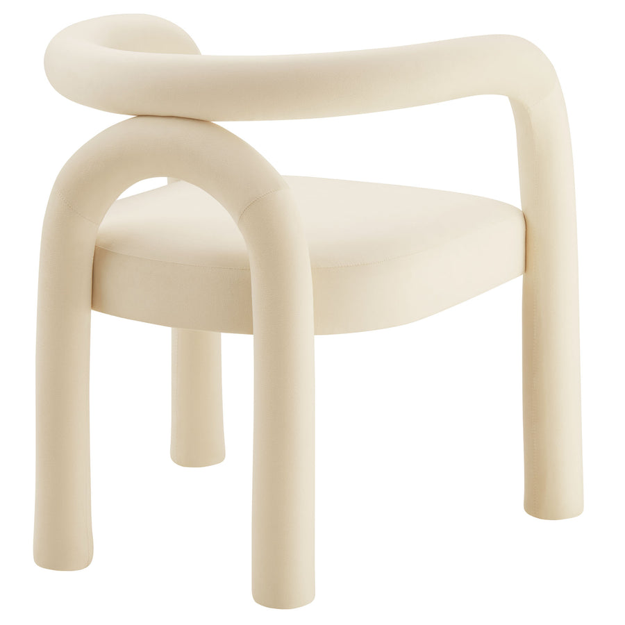Orla Performance Velvet Dining Chair in Porcelain