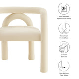 Orla Performance Velvet Dining Chair in Porcelain