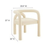 Orla Performance Velvet Dining Chair in Porcelain