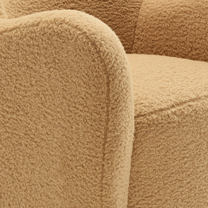 Montrose Wingback Sherpa Swivel Accent Chair by Furniture For America