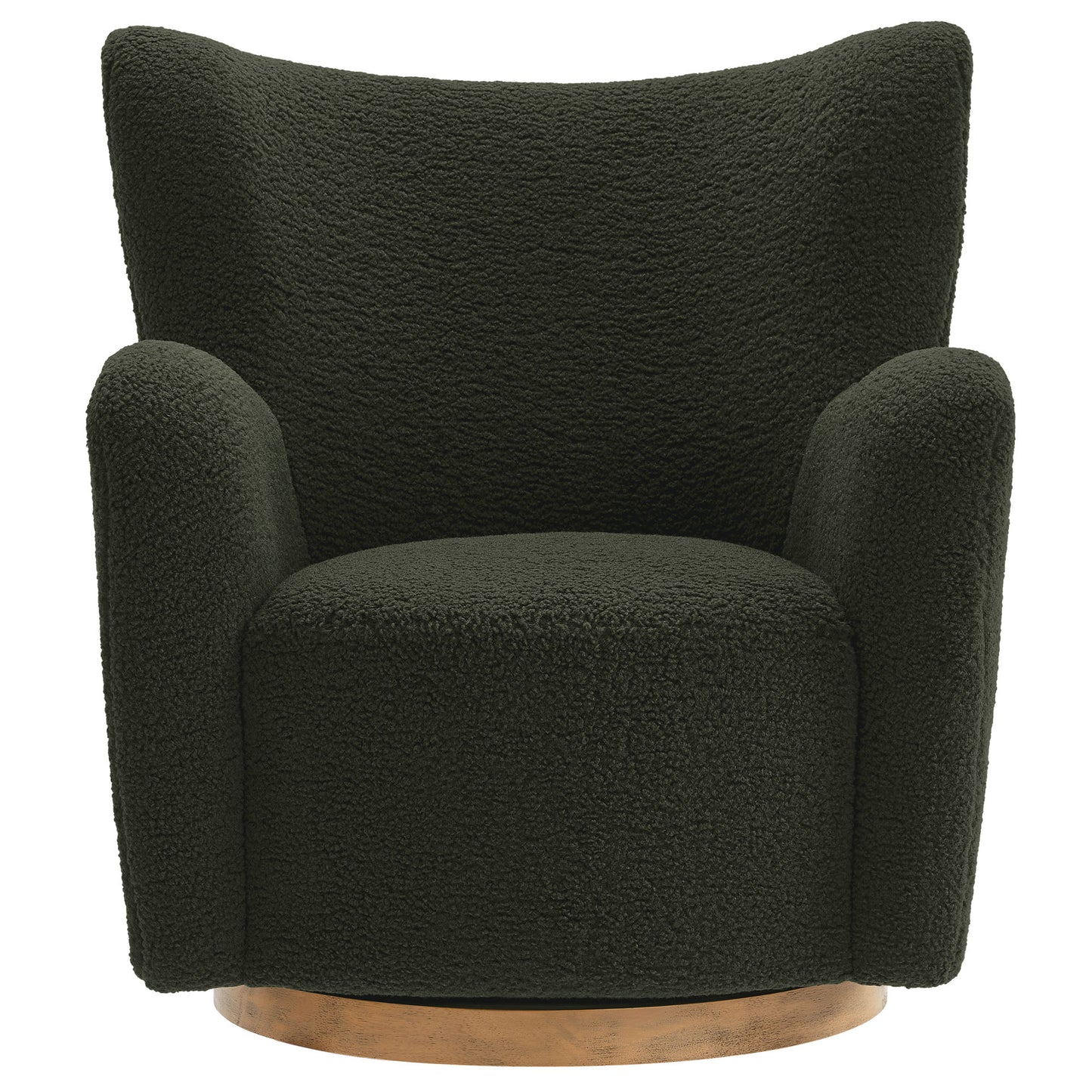 Montrose Wingback Sherpa Swivel Accent Chair by Furniture For America