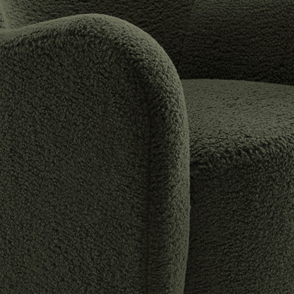 Montrose Wingback Sherpa Swivel Accent Chair by Furniture For America