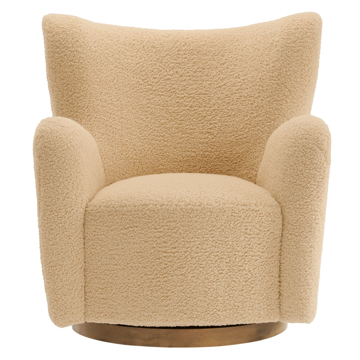 Montrose Wingback Sherpa Swivel Accent Chair by Furniture For America