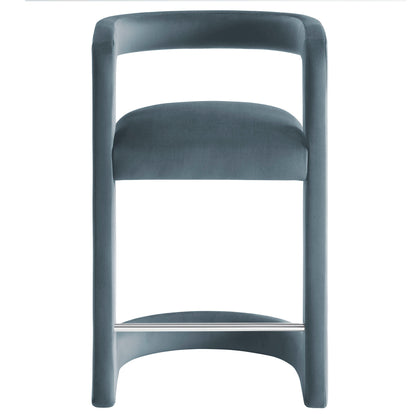 Winslow Performance Velvet Counter Stool by Furniture For America