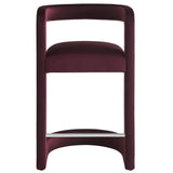 Sepia Performance Velvet Counter Stool in Mulberry