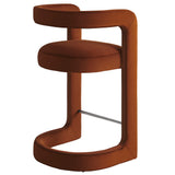 Sepia Performance Velvet Counter Stool in Rust