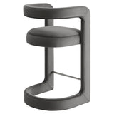 Sepia Performance Velvet Counter Stool in Storm Gray