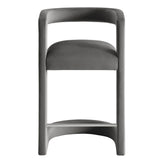 Sepia Performance Velvet Counter Stool in Storm Gray