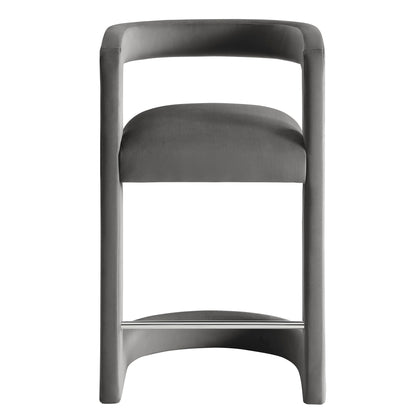Winslow Performance Velvet Counter Stool by Furniture For America