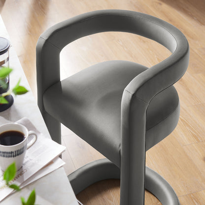 Winslow Performance Velvet Counter Stool by Furniture For America