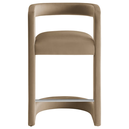 Winslow Performance Velvet Counter Stool in Taupe