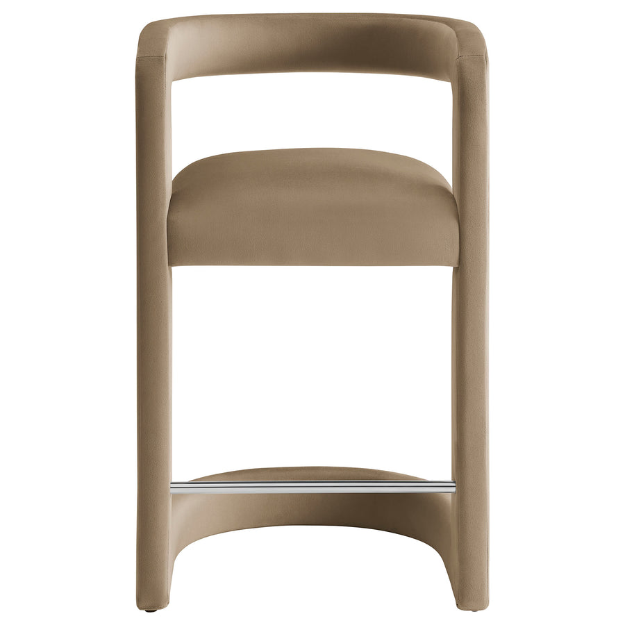 Sepia Performance Velvet Counter Stool in Taupe