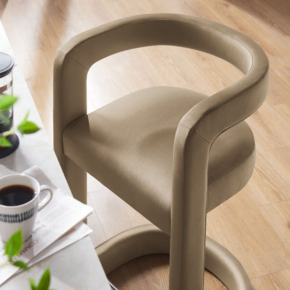 Winslow Performance Velvet Counter Stool by Furniture For America