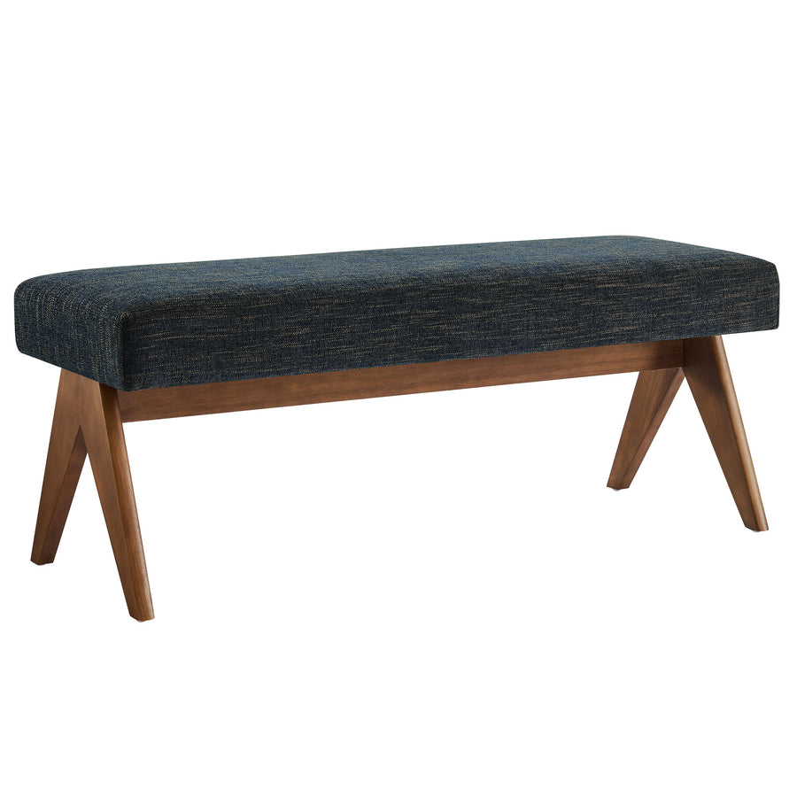 Sable 47" Fabric Upholstered Bench in Azure